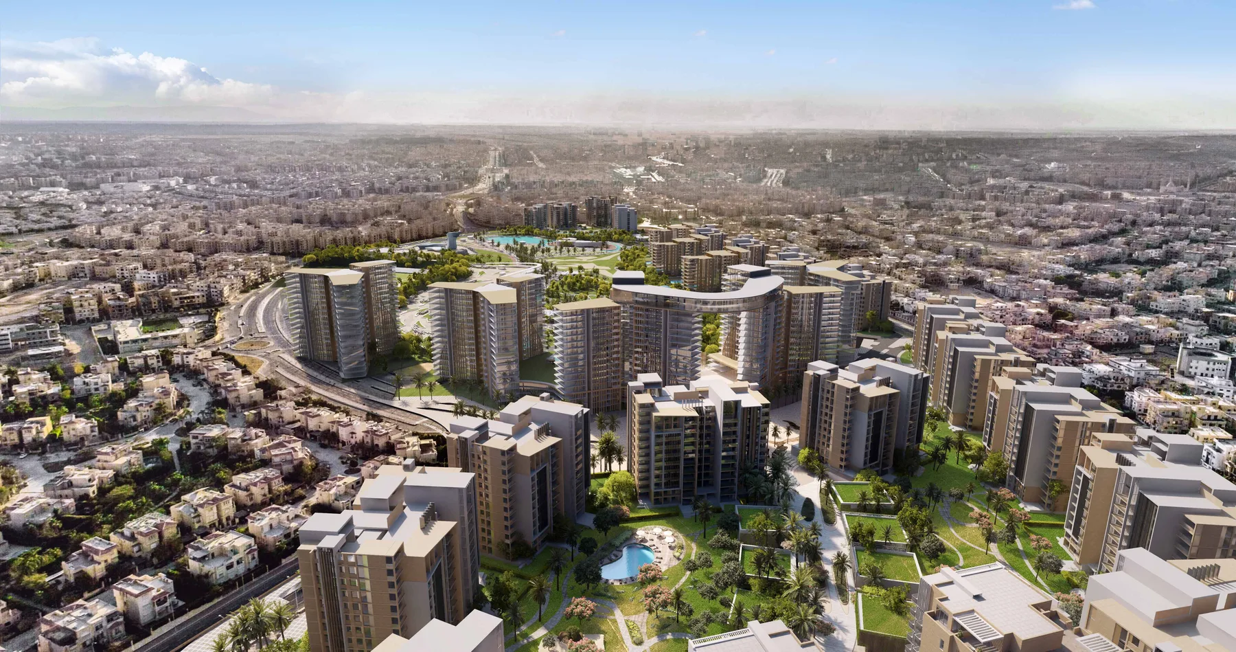 ORA aerial masterplan rendering of Zed West